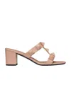 Valentino Rivet High-heeled Sandals In Nude