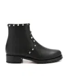 Valentino Rivet Leisure And Ankle Boots In Black