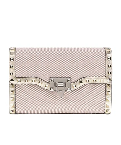 Valentino Garavani Rivet Shoulder Bag In Brown