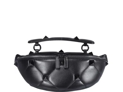 Valentino Garavani Rivet Waist Bag In Black