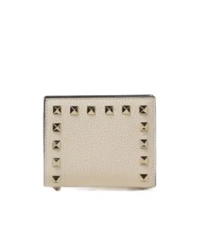 Valentino Garavani Rivet Wallet In Brown
