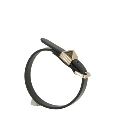Valentino Garavani Riveted Bracelet In Black
