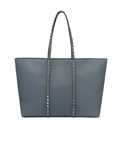 Valentino Garavani Riveted Handbag In Gray