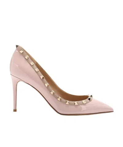 Valentino Garavani Riveted High Heels In Nude | ModeSens