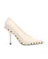 Valentino Rockstud Ankle Strap Pump In White