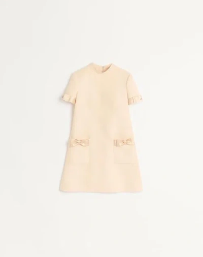 VALENTINO VALENTINO CREPE COUTURE SHORT DRESS WOMAN BIRCH 36