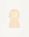 Valentino Robe Courte En Crêpe Couture Femme Bouleau 50 In Bouleau