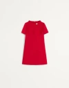 Valentino Embellished Wool And Silk Minidress In Red