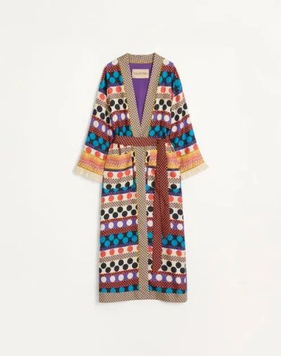 Valentino Robe De Chambre En Sergé À Imprimé Opticool Riga Pois Femme Multicolor 38