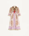 Valentino Robe En Georgette Lurex Avec Imprimé Voyage Imaginaire Femme Multicolor 40