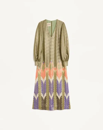 Valentino V-neck Dress In Multi