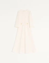 Valentino Robe Mi-longue En Crêpe Couture Femme Ivoire 46