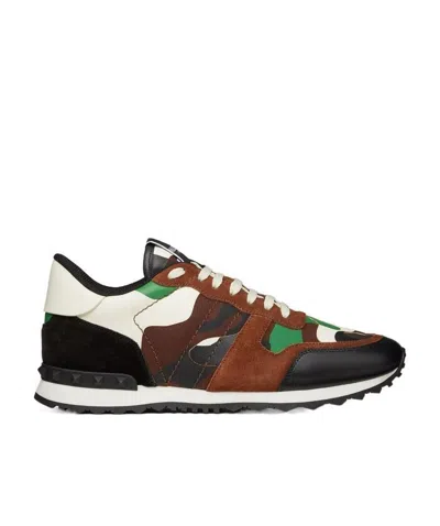 VALENTINO GARAVANI VALENTINO GARAVANI ROCKRUNNER CAMOUFLAGE LACE-UP SNEAKERS
