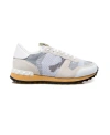 Valentino Garavani Gray Rockrunner Sneakers In 52x Bianco-pastel Gr