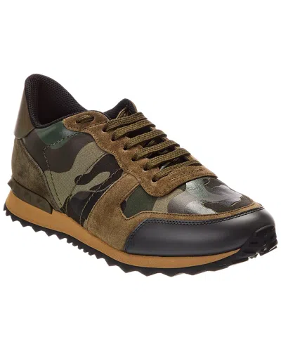 VALENTINO GARAVANI VALENTINO ROCKRUNNER CANVAS & LEATHER SNEAKER