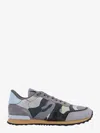 Valentino Rockrunner Camouflage Low-top Sneakers In Grey