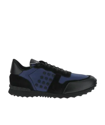 Valentino Garavani Rockrunner Low-top Sneakers In Black
