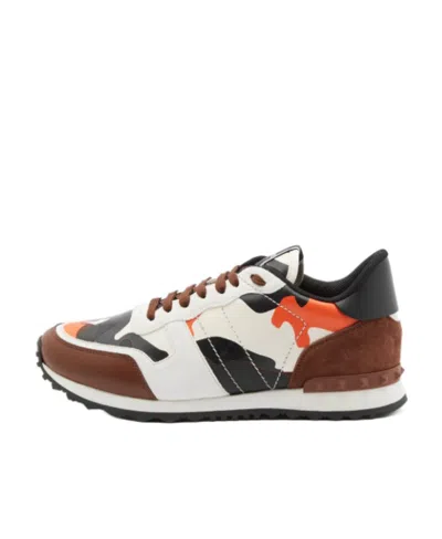 Valentino Garavani Rockrunner Low-top Sneakers In White
