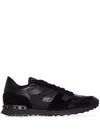 Valentino Suede Sneaker In Black