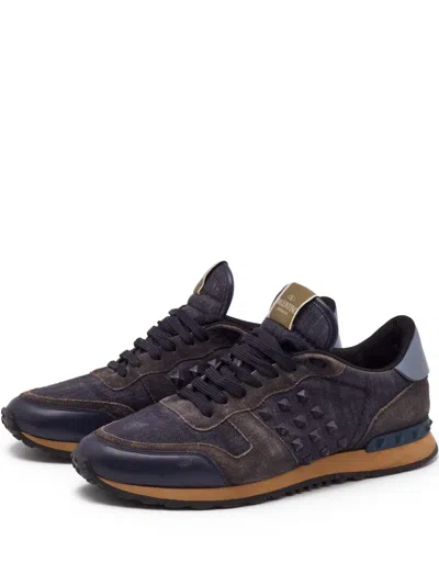 Pre-owned Valentino Garavani Rockrunner Sneakers In Blue