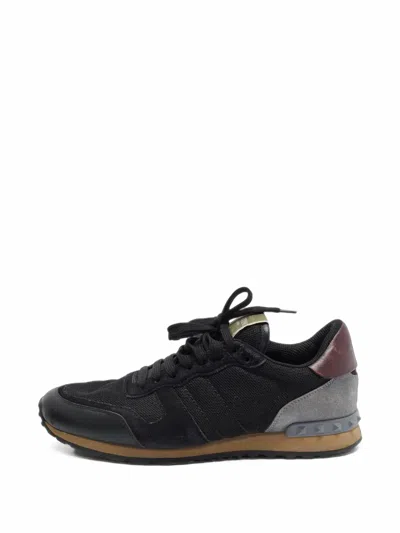 Pre-owned Valentino Garavani Rockrunner Sneakers In Black