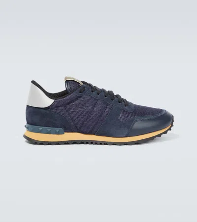 Valentino Garavani Rockrunner Sneakers In Blue