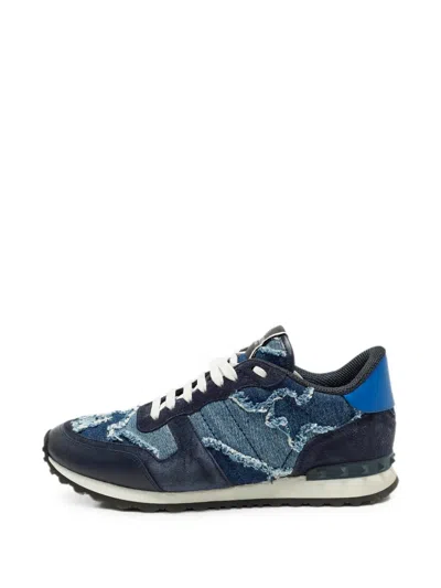 Pre-owned Valentino Garavani Rockrunner Sneakers In Blue