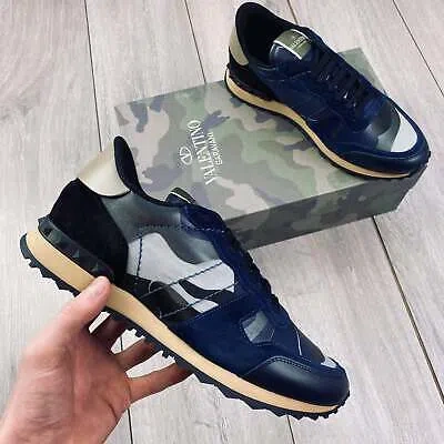 Pre-owned Valentino Rockrunner Trainers In Colour_blue, Footwear, Sale, Trainers