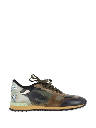 Pre-owned Valentino Garavani Rockrunner Sneakers In Green