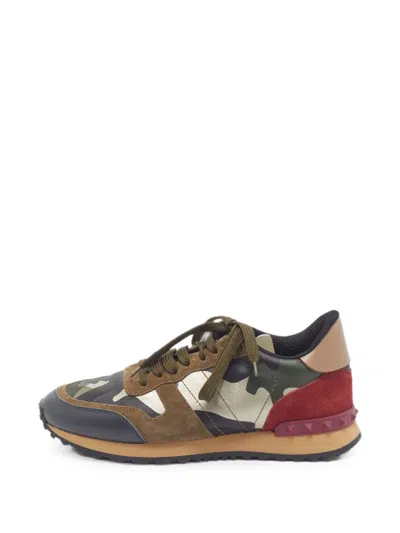 Pre-owned Valentino Garavani Rockrunner Sneakers In Green