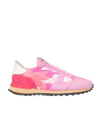 Valentino Garavani Rockrunner Sneakers In Pink