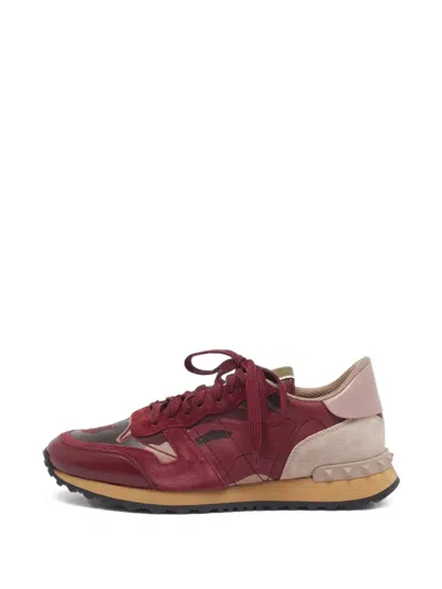 Pre-owned Valentino Garavani Rockrunner Sneakers In Red