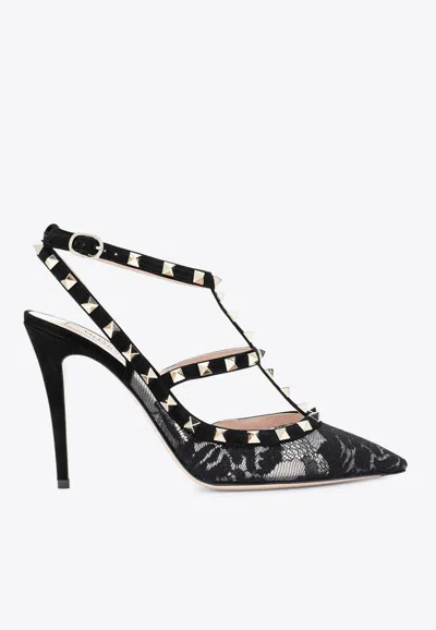 VALENTINO GARAVANI ROCKSTUD 100 LACED PUMPS