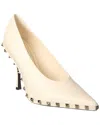 Valentino Rockstud Ankle Strap Pump In Beige