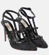 Valentino 65mm Rockstud Mesh Heels In Black