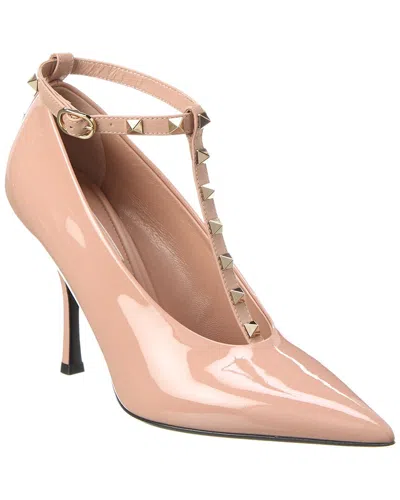 Valentino Garavani Rockstud 100 Patent Pump In Pink