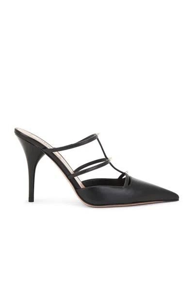 Valentino Garavani Wispy 60 Rockstud Leather Mules In Black