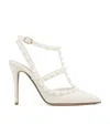 Valentino Garavani Rockstud Ankle Strap Pump With Tonal Studs 100 Mm Woman Ivory 41.5
