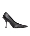 Valentino Rockstud Leather Stiletto Pumps In Black