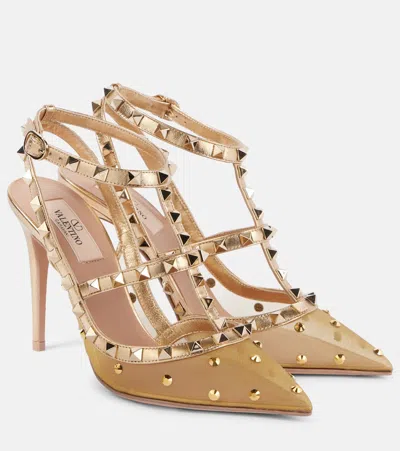 Valentino Garavani Pumps Rockstud 105 Aus Mesh Und Leder In Pink