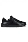Valentino Garavani Rockstud Untitled Sneaker In Calfskin Leather In Black