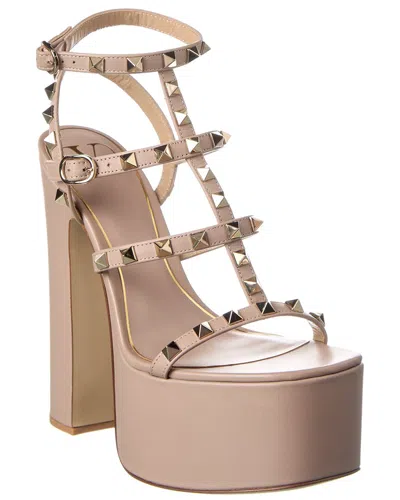 Valentino Garavani Valentino Rockstud 155 Leather Platform Sandal
