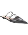 Valentino Rockstud 20 Embellished Leather Mules In Black