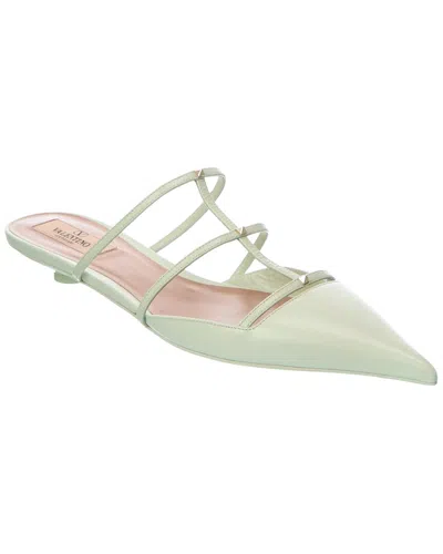 Valentino Garavani Valentino Rockstud 20 Leather Mule In Green