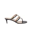 Valentino Rockstud 50mm Flip Flop Sandals In Black