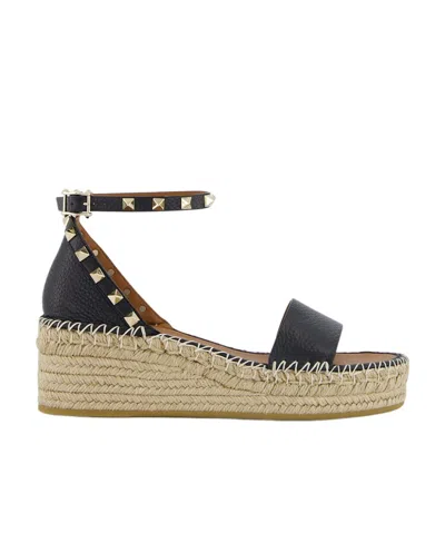 Valentino Garavani Rockstud Espadrille Sandal In Multi