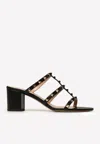 VALENTINO GARAVANI ROCKSTUD 60 CALF LEATHER SANDALS,1W2S0C47VOD 0NO