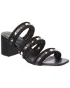 Valentino Rockstud 60 Leather Sandal In Black