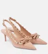 VALENTINO GARAVANI ROCKSTUD 60 PATENT LEATHER SLINGBACK PUMPS