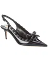 Valentino Rockstud 60 Patent Slingback Pump In Black